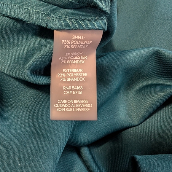 Andrew Marc Ruffle Sleeve Sheath Dress Color: Cypress, Size: 14 EUC - Picture 11 of 13